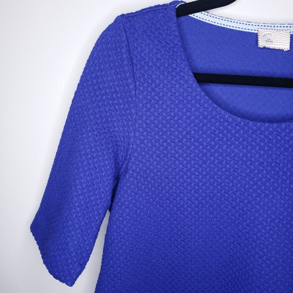 Anthro Postmark Scoop Neck Textured Zipper Top - Picture 3 of 6